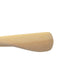 A close-up view of a light-colored wooden object, possibly the handle or end of a tool, photographed against a white background. The wood grain is visible, and the shape tapers slightly toward the end, reminiscent of sustainable wood used in Rustic Motifs's Natural Wooden Jacket Hanger with Trouser Bar 39cm for optimal closet organization.